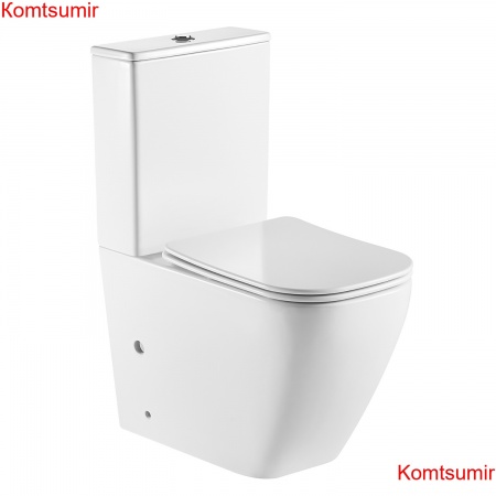 Унитаз напольный Azario LEVANTO 620x380x830 безободковый в комплекте cо смывным механизмом Geberit и сиденьем микролифт (AZ-1228A-G)