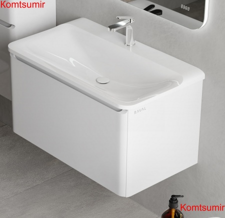 Тумба Welto 80 подвесная белая