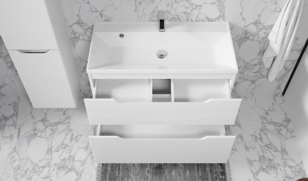 Тумба Wector 90 подвесная белая