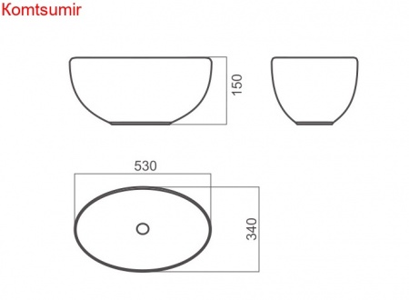 Раковина Sanita Luxe Ringo Slim, белая (RNGSLWB01S)