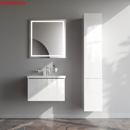 M90FHX06021WG GEM, База под раковину, подвесная, 60 см, 1 ящик push-to-open, цвет: белый, глянец