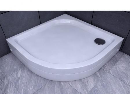 Душевой поддон акриловый Aquatek DPA-0000004 90*90*15 см, 1/4 круга R50, с ножкамии и с фронтальным экраном, без сифона