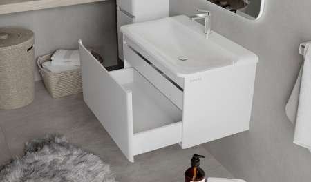 Тумба Welto 80 подвесная белая