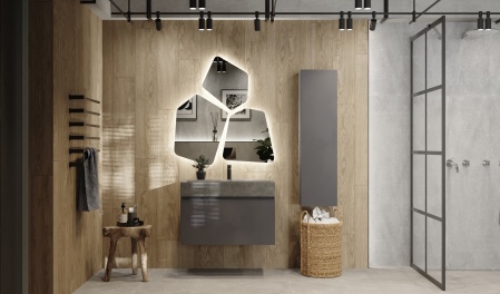 Тумба Facet 80 подвесная, антрацит