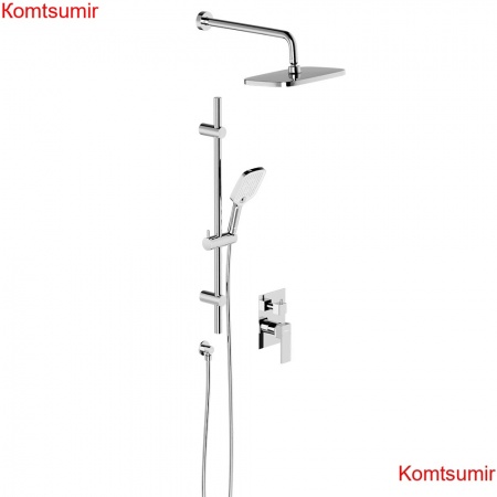 Damixa 953530000 Gala встраиваемая душевая система душевым смесителем и штангой, хром