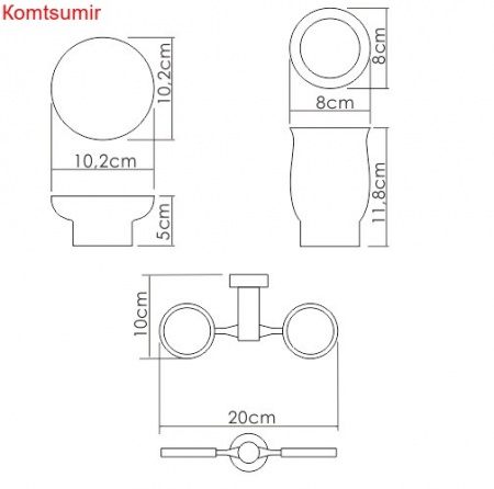 WasserKRAFT K-24126 Держатель стакана и мыльницы