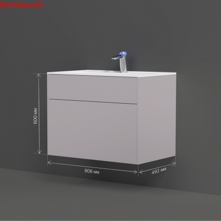 M50AFHX0803EGM Inspire V2.0, База под раковину, подвесная, 80 см, 3 ящика, push-to-open, элегантный