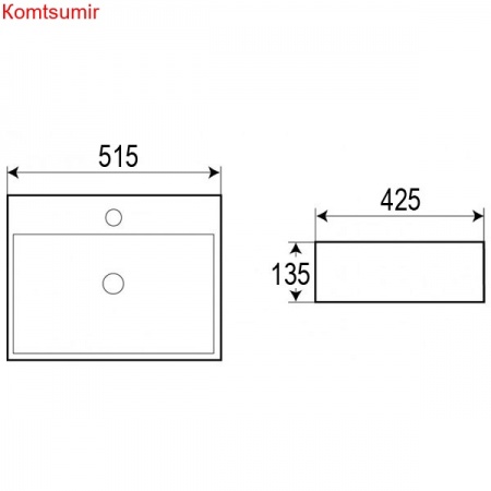 Раковина Azario накладная 515x425x135 белый (AZ-2173-S SP)