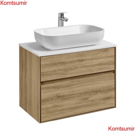 Тумба под раковину Aquaton Либерти 75, 2 ящика, дуб эльвезия (1A279501LYC70)