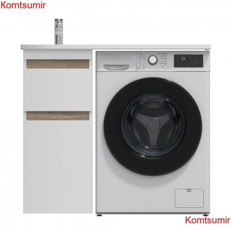 M85AFSX0402WG X-Joy, База под столешницу для стиральной машины, напольная, 40 см, 2 ящика, белый гля