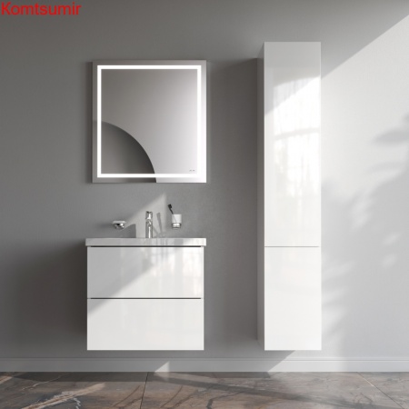 M90FHX06022WG GEM, База под раковину, подвесная, 60 см, 2 ящика push-to-open, цвет: белый, глянец