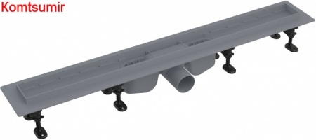 Душевой лоток AlcaPlast Optima APZ12-750 с опорами серый, в пол около стены