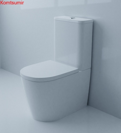 Унитаз компакт напольный Azario Luana 615х375х840 безободковый с сиденьем микролифт (AZ-8593)