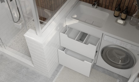Тумба под стиральную машину Forte 120, напольная левая