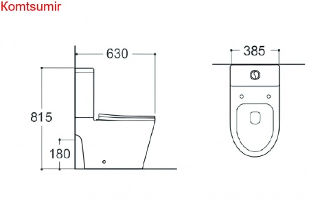 Унитаз-компакт напольный с бачком Aquatek ВЕГА AQ2904T-00 с сиденьем Soft Close, смыв торнадо