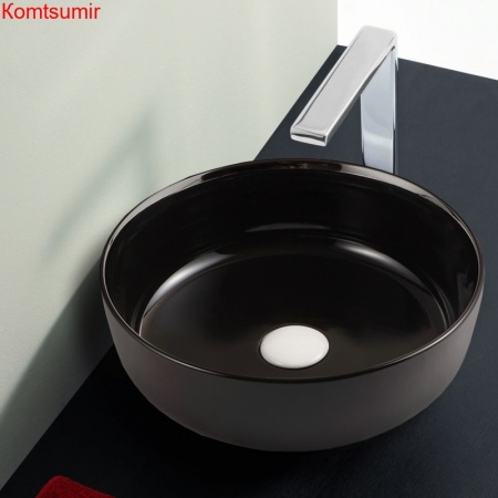 Раковина Azario 38,5х38,5х14 ультратонкая, черная глянец (AZ-4003)
