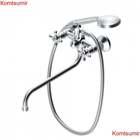 Dorff D6095000 Vintage двухзахватный смеситель для ванны и душа с универсальным изливом и душевым набором