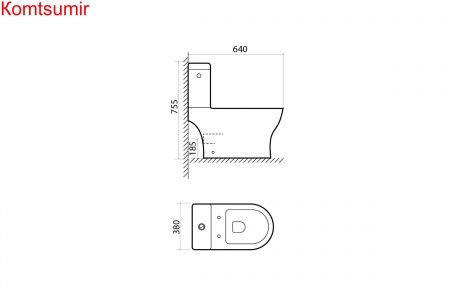 Унитаз напольный безободковый IDDIS Drum