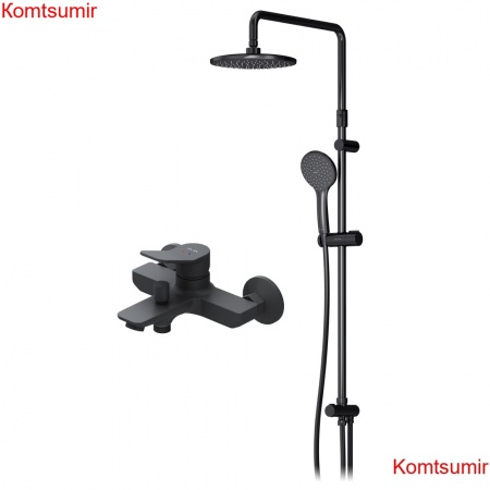 AM.PM F42885A14 X-Joy набор 2в1: см-ль д/ванны/душа, верхний душ d 220 мм, ручн.душ 110 мм, 1 ф-ция, душев