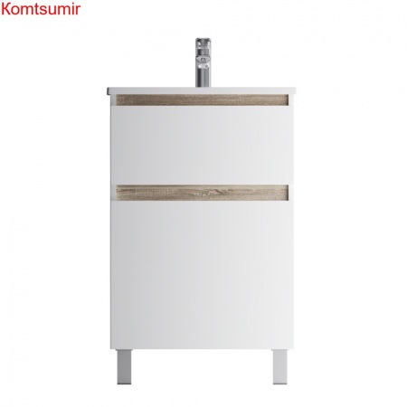 M85AFSX0552WG X-Joy, База под раковину, напольная, 55 см, 2 ящика, белый глянец