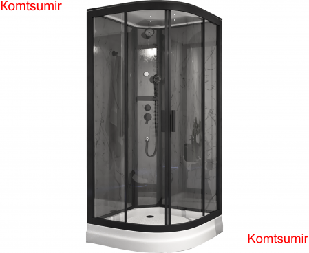 Timo Premium ILMA Black  902 R душевая кабина (120*80*222)