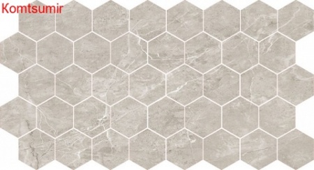Мозаика Caramelle Mosaic Nuvola grigio гексагон