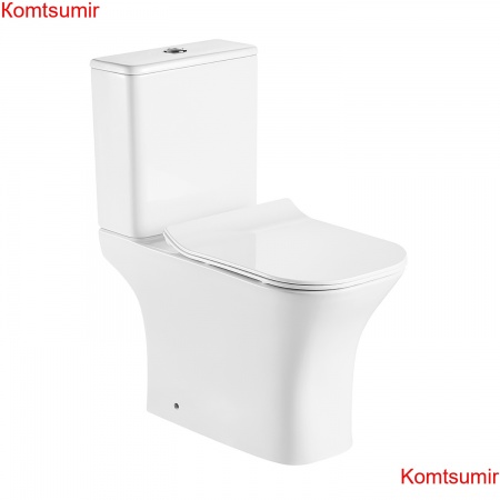 Унитаз-компакт Azario FRETTA SQUARE 650х340х790, безободковый с бачком и сиденьем микролифт, сливной арматурой Geberit (AZ-5121-G) Унитаз-компакт Azario FRETTA SQUARE 650х340х790, безободковый с бачком и сиденьем микролифт, сливной арматурой Geberit (AZ-5121-G)