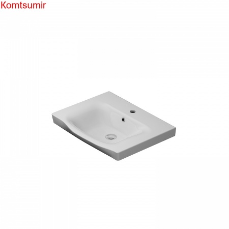 M80WCC0652WG Like, Раковина мебельная, керамическая, 65 см, встроенная, цвет: белый, глянец