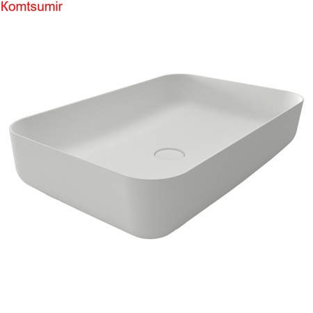 Раковина AZARIO 600x400x130 накладная из искусственного камня, белая матовая (AZ-1358S)