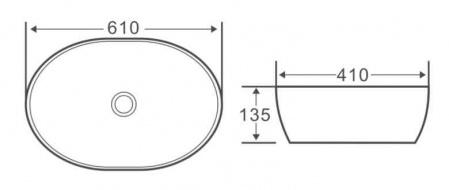 Раковина накладная керамическая BB1348