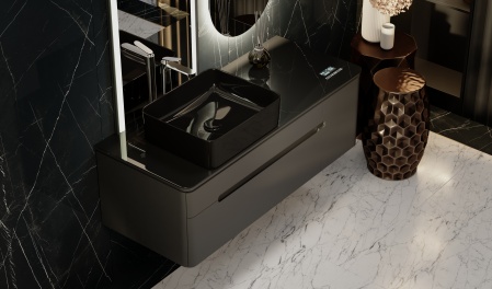 Тумба Shine 120  с Музыкальным Модулем подвесная антрацит