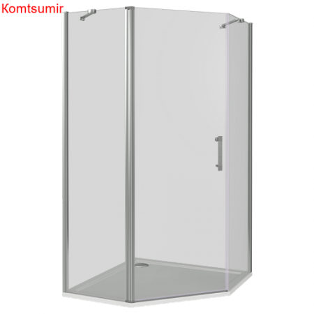 Душевой уголок поддон отдельно 100х100 угловой (пятиугольный) Good Door Mokka PNT-100-C-WE МК00015