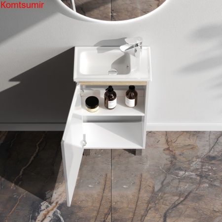 M85AFSX0451WG X-Joy, База под раковину, напольная, 45 см, 1 дверца, белый глянец