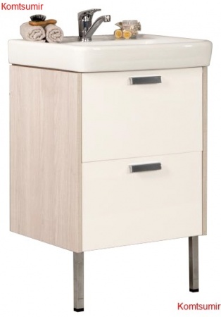 Тумба под раковину AQUATON Йорк 55 напольная, белый ясень (1A170501YOAV0)