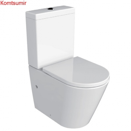 Унитаз компакт напольный Azario Luana 615х375х840 безободковый с сиденьем микролифт (AZ-8593)