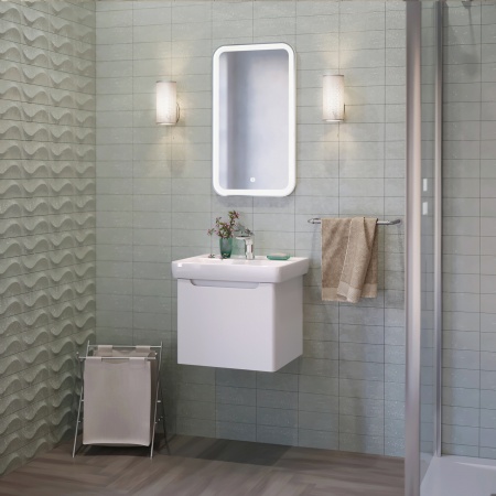 Тумба под раковину Supro 50 подвесная белая