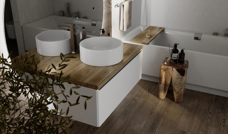 Тумба Solis new 100 подвесная Белая