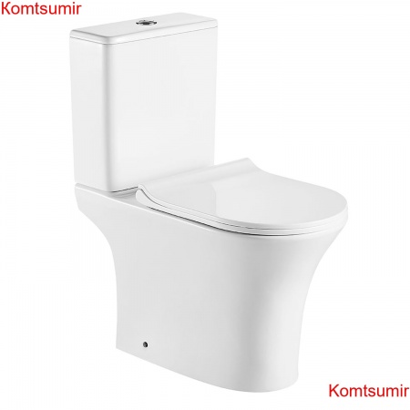 Унитаз-компакт AZARIO FRETTA ROUND 650x340x770 напольный, безободковый, в комплекте с бачком и сиденьем микролифт, сливная арматура Geberit (AZ-7121-G) Унитаз-компакт AZARIO FRETTA ROUND 650x340x770 напольный, безободковый, в комплекте с бачком и сиденьем микролифт, сливная арматура Geberit (AZ-7121-G)