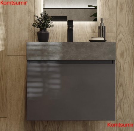 Тумба Facet 60 подвесная, антрацит