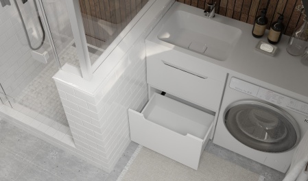 Тумба под стиральную машину Forte 120, напольная левая