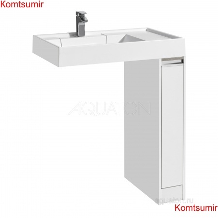 Тумба под стиральную машину AQUATON Лондри 80 (Раковина Рейн 80 белая)