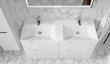 Тумба Wector 120 подвесная белая