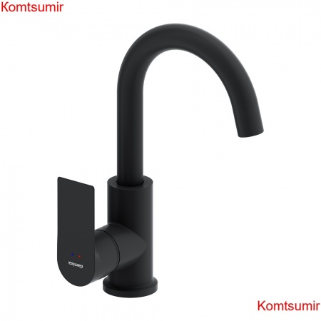 Damixa 470220300 Apollo Смеситель для умывальника с поворотным изливов, черный