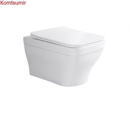 Унитаз подвесной безободковый AQUATEK АМАДЕО AQ1163-00 515*370*315 мм, горизонтальный выпуск, тонкое сиденье с механизмом плавного закрывания, крепеж Унитаз подвесной безободковый AQUATEK АМАДЕО AQ1163-00 515*370*315 мм, горизонтальный выпуск, тонкое сиденье с механизмом плавного закрывания, крепеж