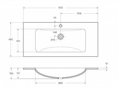 Стеклянная раковина BelBagno BB1010/465-LV-VTR-BO