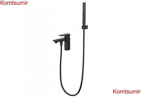 Смеситель врезной на борт ванны на 1 отв. AQUATEK, матовый черный AQ1044MB ВЕГА