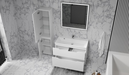 Тумба Wector 90 подвесная белая