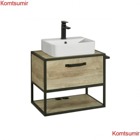 Тумба под раковину AQUATON Лофт Фабрик 65, дуб эндгрейн (1A242301LTDU0)