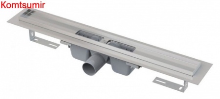 Душевой лоток AlcaPlast APZ1 550 с опорами серый, хром, выпуск боковой