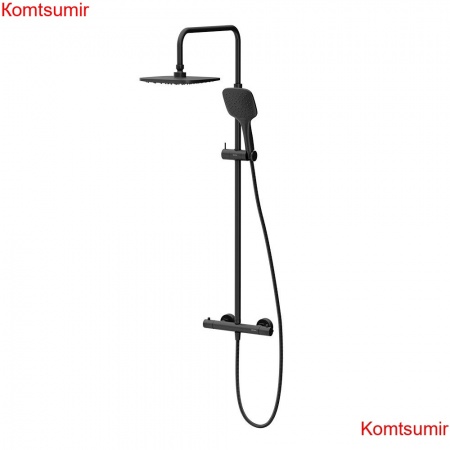 Damixa DX218092300 Option, душевая система с ТМС для душа: верхний душ 230*230мм, ручной душ 120мм, ЧЁРНАЯ, Damixa DX218092300 Option, душевая система с ТМС для душа: верхний душ 230*230мм, ручной душ 120мм, ЧЁРНАЯ,